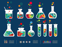 Vector Illustration Of Icon Beaker  Collection
