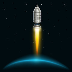 Wall Mural - Space rocket launch