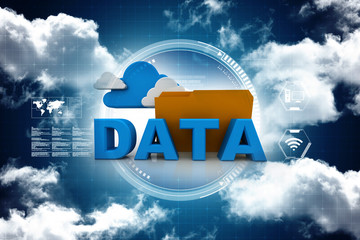 Poster - 3d rendering cloud archive