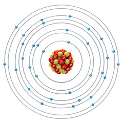 Arsenicum atom on a white background