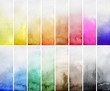 Watercolor gradient rectangles