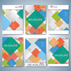 Poster - Modern vector set of brochures, magazine, flyer, booklet, cover or report in A4 size. Business design
