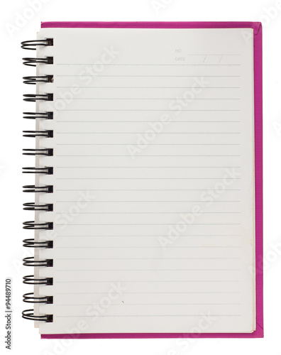Fotografie, Tablou Spiral blank notebook isolated on white
