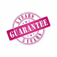 Wall Mural - Vector 5 Years Guarantee stamp