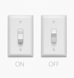 Light switch isolated on white background. Vector illustration