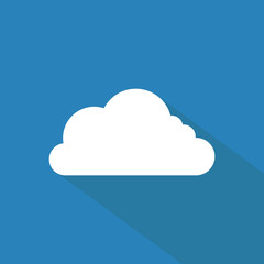Poster - Cloud icon , Flat design style, vector illustration. long shadow