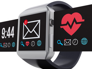 Poster - 3d smart watch. Technology concept