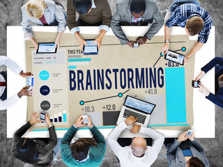Poster - brainstorming business analysis strategy research concept