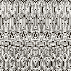 Wall Mural - vector seamless tribal pattern. hand drawn background.