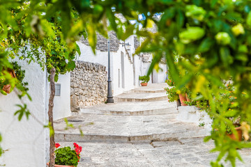 Canvas Print - The Trulli houses of Alberobello in Apulia in Italy