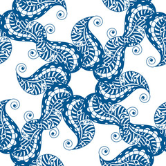 Wall Mural - seamless blue pattern