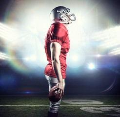 Poster - Composite image of american football player
