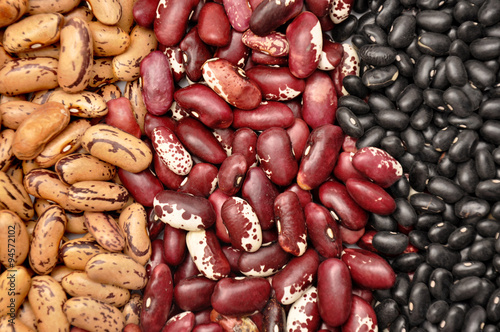 Cuadros en Lienzo Beans - red pointed, black, pinto beans