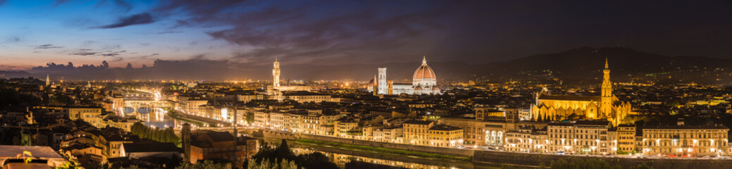 Canvas Print - Evening light over beautiful Florence, Italy