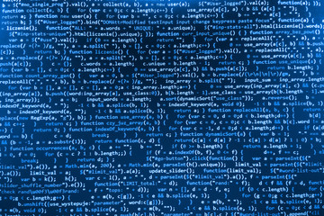 software developer programming code. abstract modern virtual computer script. work of software devel