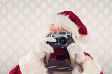 Poster - Composite image of santa is taking a picture