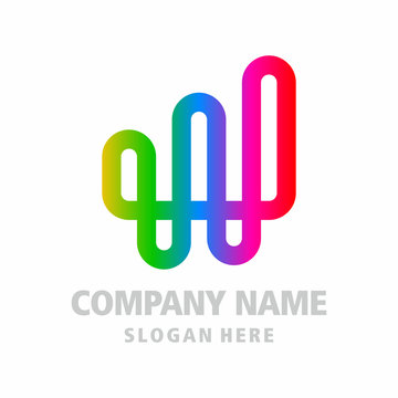 initial W Young Simple Modern Logo