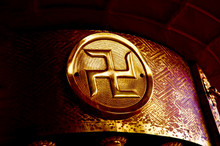 Golden Swastika At A Temple In Japan