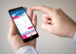 © MclittleStock - touchscreen smartphone with ticket flight application on the sc