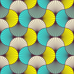 Sticker - multicolored art deco pattern