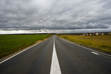 The highway before storm