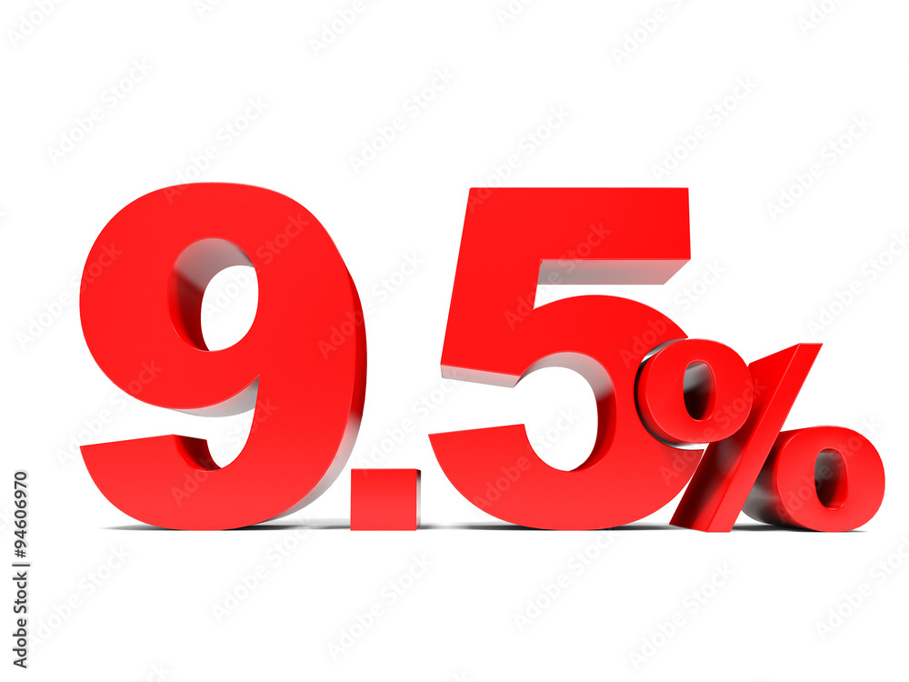 Red nine point five percent off. Discount 9.5 percent. Stock  display picture 3