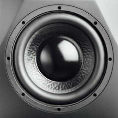 Wall Mural - professional studio subwoofer speaker isolated on white