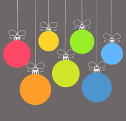 Canvas Print - christmas balls background