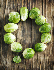 Canvas Print - Raw brussels sprouts