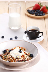 Wall Mural - bowl of granola .