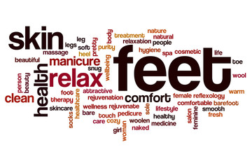 Poster - Feet word cloud concept