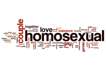 Sticker - homosexual word cloud concept