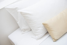 Comfortable Soft Pillows On The Bed