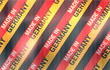 made in germany texture of metal for background