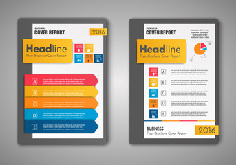 Poster - Vector Brochure Flyer design Layout template, size A4, Front page and back page, business infographics. Easy to use and edit.