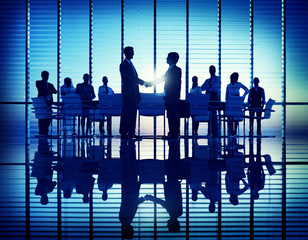 Wall Mural - Business People Meeting Discussion Handshake Greeting Concept