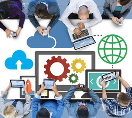 Poster - Cloud Computing Network Online Internet Storage Concept