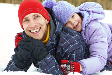 portrait of father and daughter