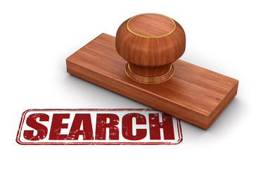 Poster - Stamp search.  Image with clipping path