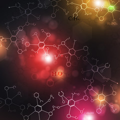 Wall Mural - abstract dark multicolor science background