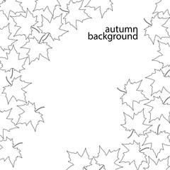 Wall Mural - autumn background of maple leaves. vector illustration. eps 10