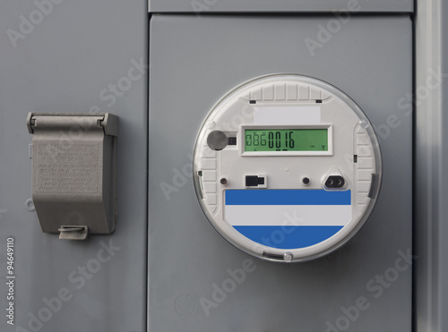 Fotografie, Obraz SmartMeter on residential and commercial buildings monitor energy quality and provide real time energy consumption data