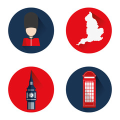 Wall Mural - London landmarks design 