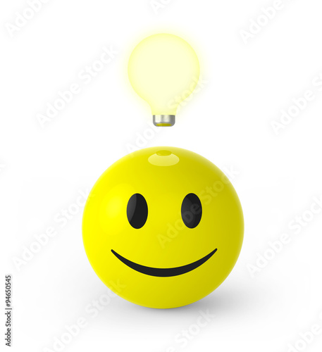 Smiley ist ein Licht aufgegangen – kaufen Sie diese Illustration und