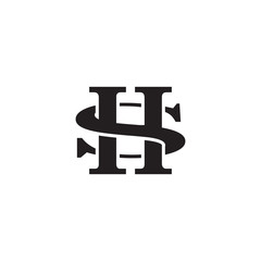 Poster - Letter S and H monogram logo