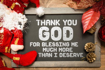 Poster - Thank You God For Blessing Me Much More Than I Deserve