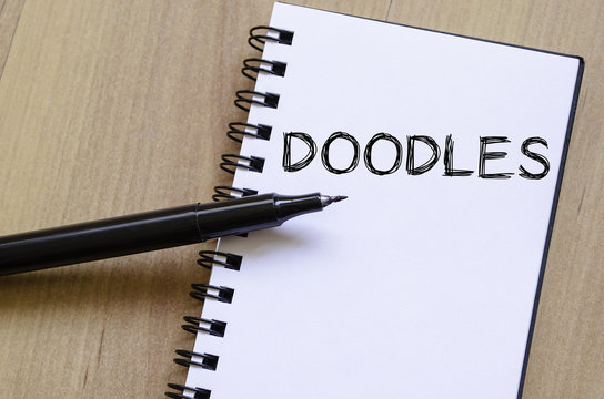 Doodles write on notebook