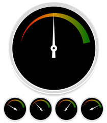 Aufkleber - Circle dial, gauge template. Editable vector illustration.