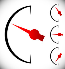 Poster - Pressure gauge, generic dial template. vector graphic