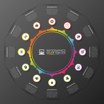 Infographics circle. Modern design template. Vector illustration